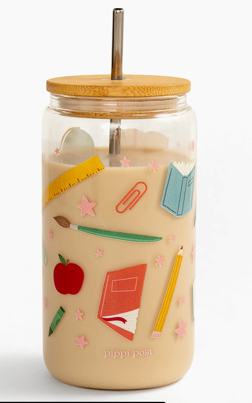 Teacher Icon Glass Can