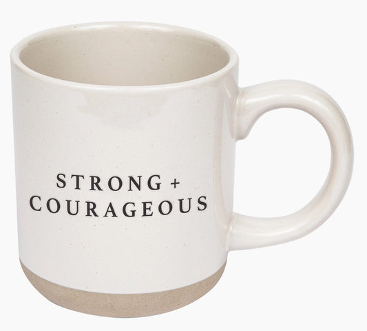 Strong & Courageous Stoneware Mug