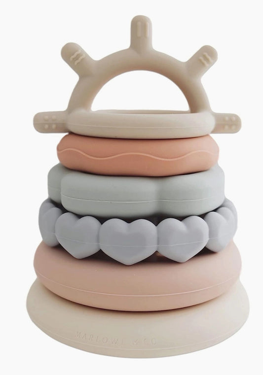 Silicone Stacking Teething Ring Toy